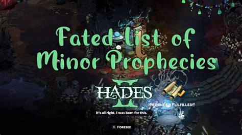 hades list of prophecies.